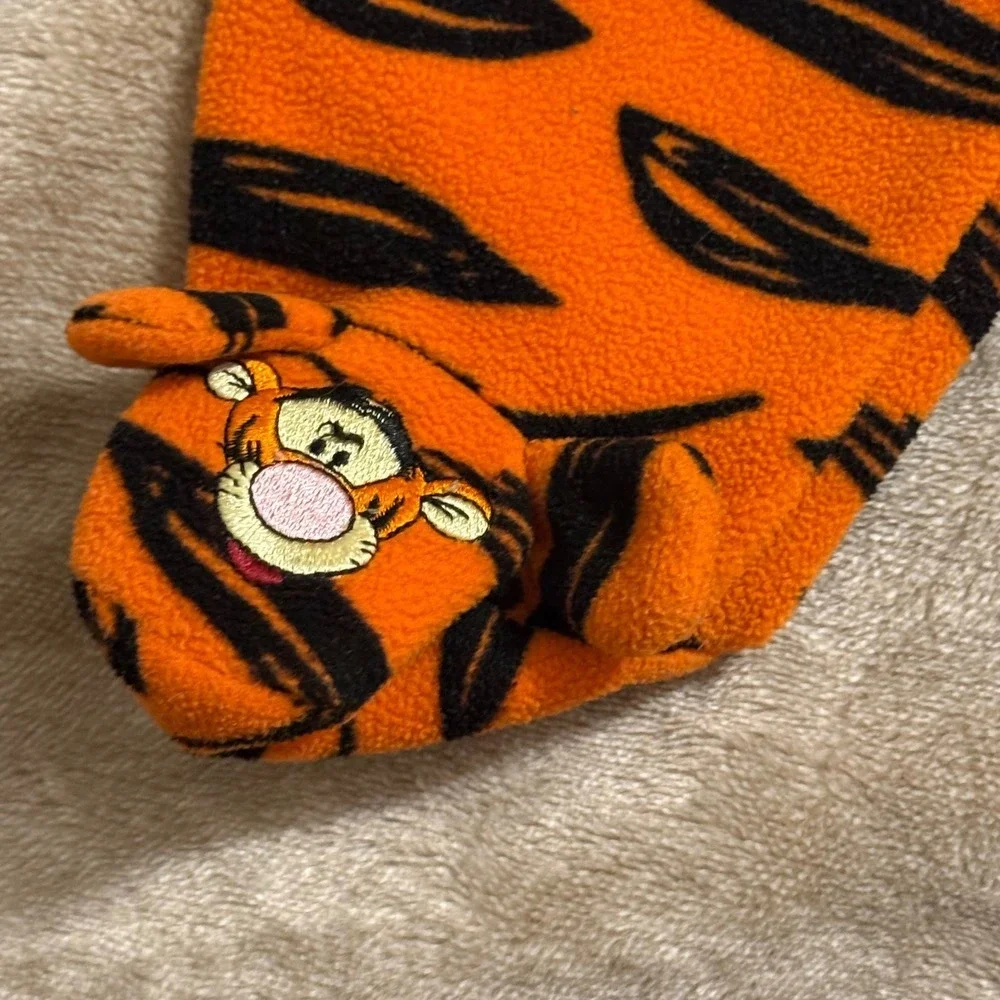 Disney Winnie the Pooh Tigger Fleece Hoodie and Footed Pants Set 3-6M Orange
